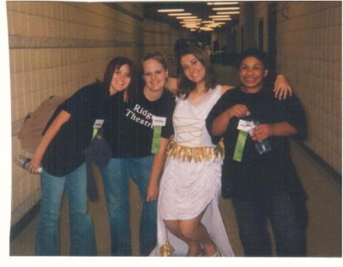 Friends - This is a picture of me with some friends after a theater conference. I'm not wearing an egyptian dress for no reason! lol. That was a theme.