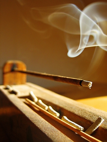 Incense - This is a picture of a burning incense stick.
