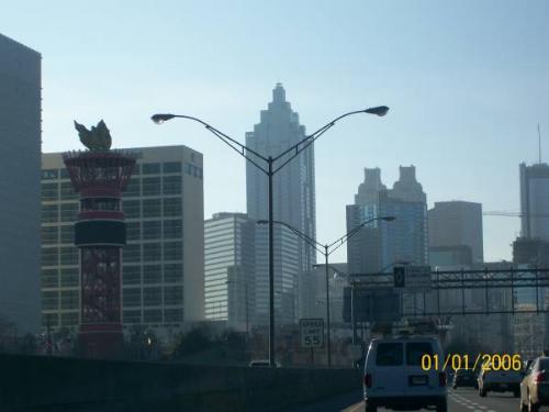 Atlanta skyline  - Going through Atlanta in the early morning, Atlanta has a beautiful skyline.