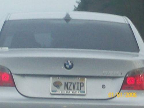 Vanity plates - Vanity plates seen on a car while on the way to Florida..