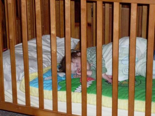 sleeping - i took this one just before i got her up from her nap. So cute!