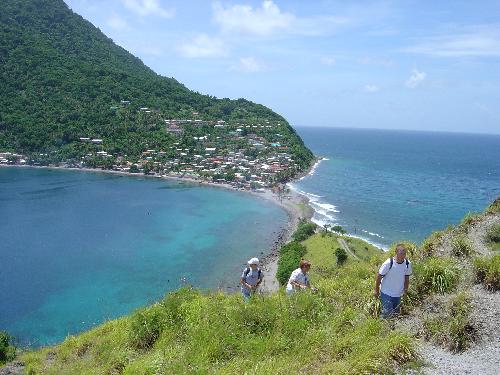 Scotts Head, Dominica - the southern tip of the island, where the Caribbean and the Atlantic meet!