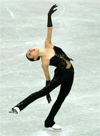 This is Mao Asada - She's a very good ice skater. She's Japanese. and she's still young! She'll go very far!