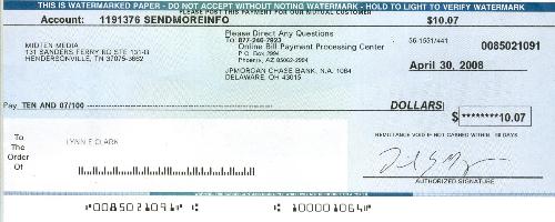 A Post Dated Check? / myLot