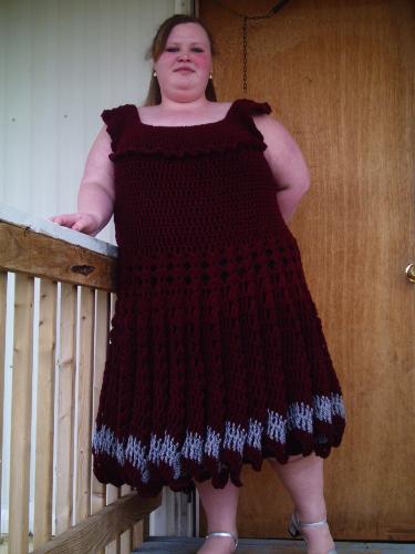 Matties Prom Dress - This is the Crocheted Prom Dress I made for my daughter Mattie.