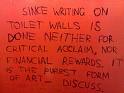 Purest form of art? - Toilet graffiti
