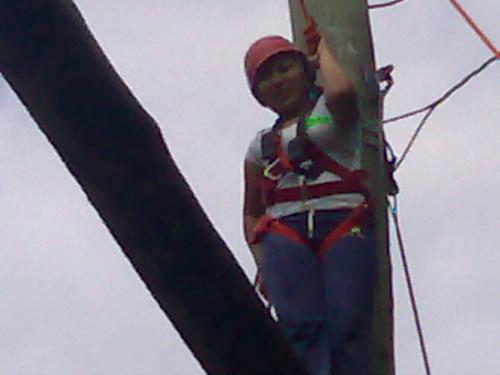 Outland adventure - while crossing in a log with 30 ft high!I'm so amazed on how i passed thru this challenged..
