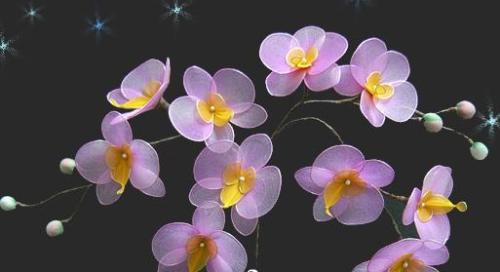 Ronde flower - the main material are sock and wires.
