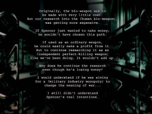 WESKER'S REPORT#2 Pg.17 - wesker's report#2