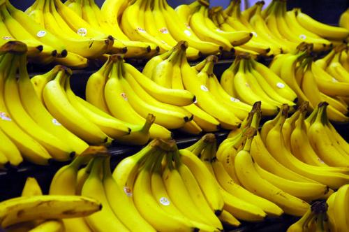 Bananas - A picture of many bananas. This was taken at a supermarket. They are all ripe and ready to eat! bananas taste wonderful and are good for you. They provide necessary nutrients such as potassium. 