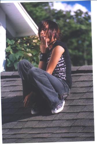 me - me, on a roof. eheh? lol.