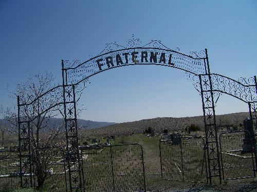 The gates of Fernley Cemetery. - The Cementery was started in the early 1800's and is located by an Indian Reversation.