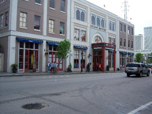Across from the Marriott in New Orleans - Street scene, 500 block of Canal Street in New Orleans. This was taken in the first week of April, 2008.