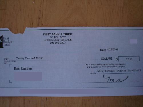 Proof of payment of my FREE $25! - If you need proof that a site pays, well here it is! Free $25 just for signing up!