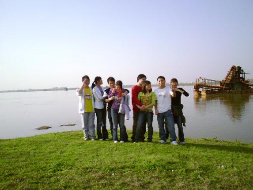 gan jiang - i and my fellow students in gan jiang province on the riverside.