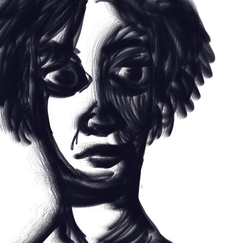 face  - An ink sketch of a face