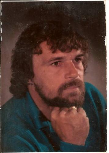 Hubby in the 80's with a curly perm - Perms were popular fo rme, I gave my hubby this perm in 1988..
