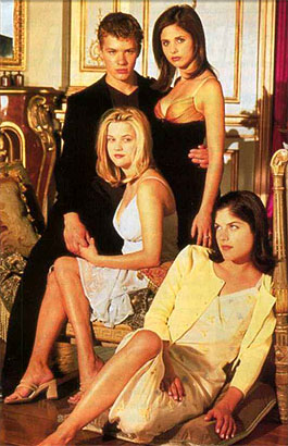 cruel intentions cast - Cruel Intentions cast; Sarah Michelle Gellar, Ryan Phillippe, Reese Witherspoon and Selma Blair