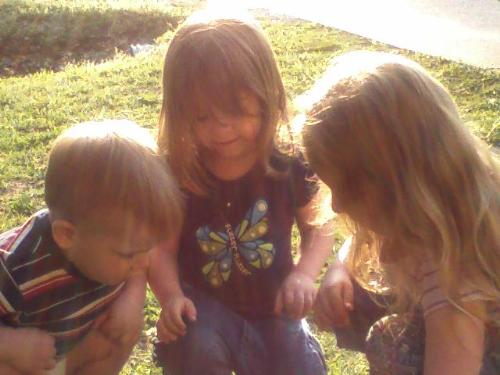 Fun - Three children learning.
