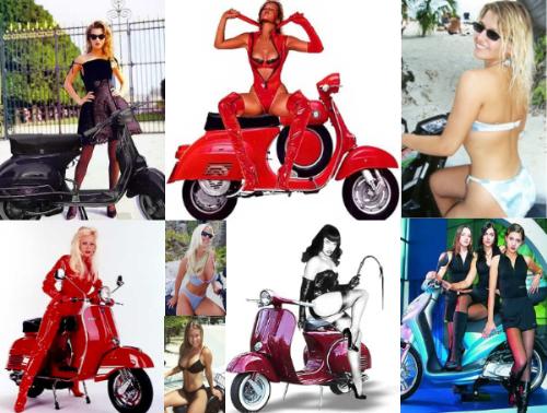 Scooters and women - A couple of my favorite things, fuel efficient transportation and women. Be friendly to the environment, catch a ride on a scooter with a hot chick today.