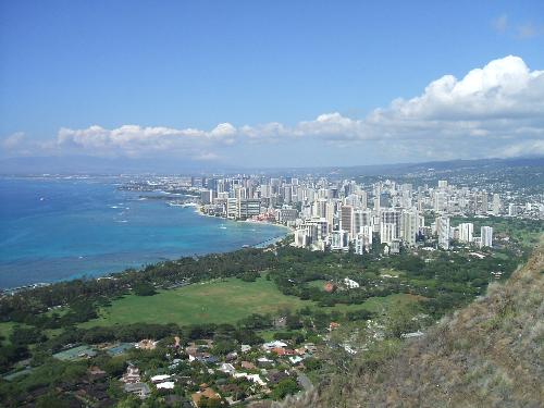View from the top of Diamond Head - Picture was taken from the top of Diamond Head.