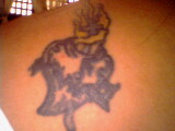 My tattoo - A flaming heart with a sword.