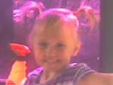 Katlyn at age three with her pigtails - Katlyn at age three