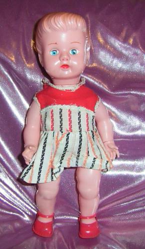 Pretty old doll - Old hard plastic headed doll.