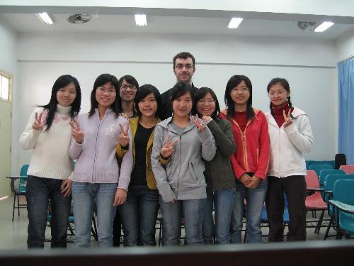 Our professor and us - Our professor is the tall man behind. I am the one in yellow.
