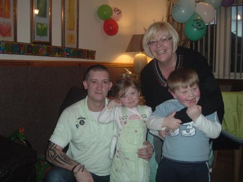 the family - Here we are, my husband Davie and my two youngest kids, Nathan 5 and Cameron 4.