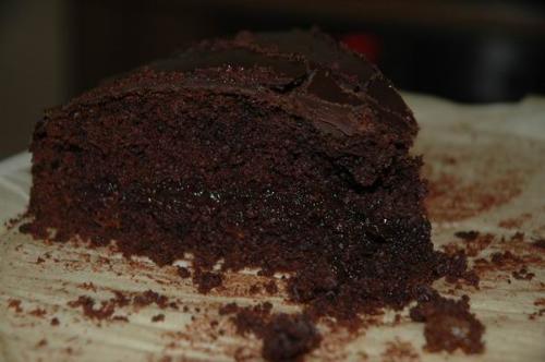 Chocolate - chocolate cake with peach filling