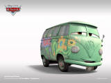 Fillmore - This is a picture of Fillmore, a character from the Disney Pixar film Cars. George Carlin lends his vocal talents to the movie for the Fillmore, a VW Bus.