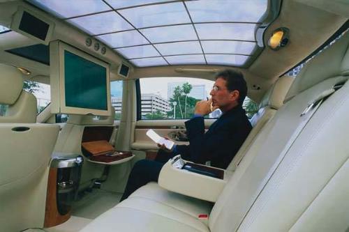 Interior of the Maybach Mercedes - image of the interior of a luxury car