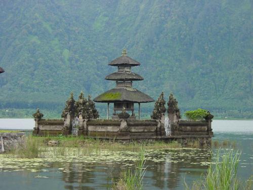 Bali - temple in the middle of a lake in Bali