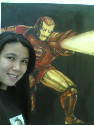 me - with an Iron Man painting... cool!!!