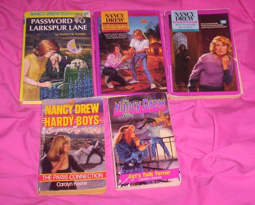 Nancy Drew Books - I've read nearly every Nancy Drew book out there and seen the movies. Mostly I like them, most of the time!
