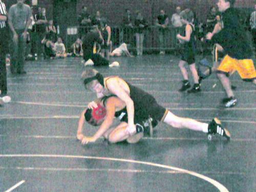 Kids wrestling - My son wrestling last year.