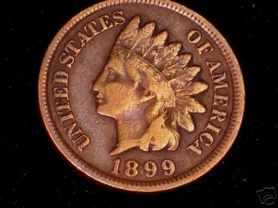 1899 indian head cent - 1899 indian head cent united states coin copper