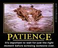 patience - be strong to handle your emotion