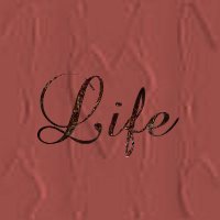 Life - Another life graphic on a heart background.
