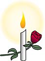 Army Wife - Picture of candle and rose which is the symbol used to show the military wife. The rose for the love we have, and the candle for the fact that we keep the homefires burning.