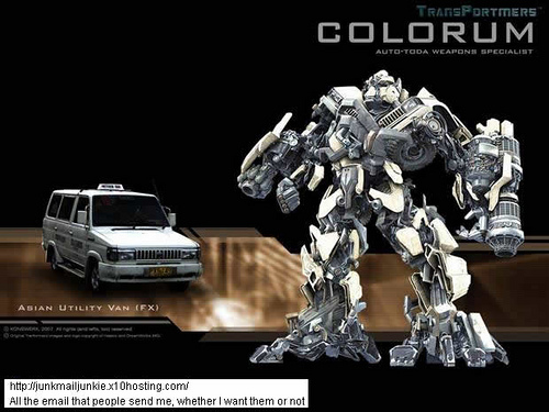 a photo done by digitalpotato - a colorum fx transformed into colorum the transformer