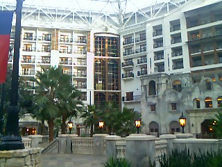 Gaylord Texan - Here is picture I took of part of the Facility. Many people can stay in the center as it is used for big conventions. Plenty of food and shops within the center as well as the flowers, decorations, trains and other items on display.