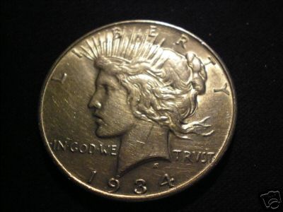 united states peace dollar - a united states peace dollar (1921-1935), artwork by Anthony De Francisci