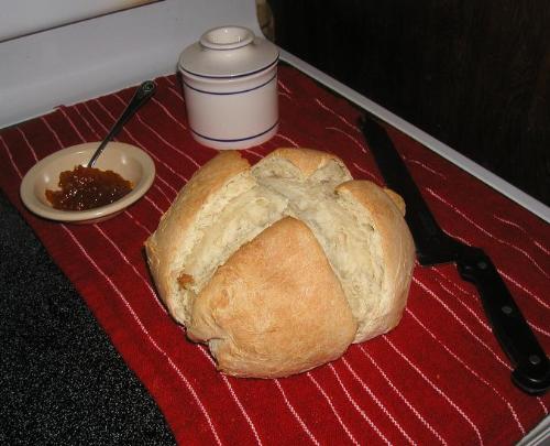 Brother&#039;s Bread - Very very tasty (baked a few more minutes after picture was taken)
