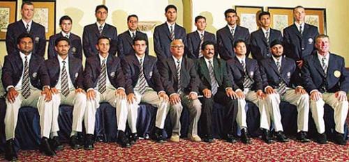 indian cricket team - indian cricket team posing for a photo.