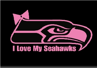 Pink Seahawks - What a cute pink pretty girly Seahawks logo