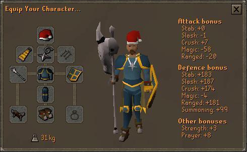 Santa + rune (g) - my second set of wealth armour.