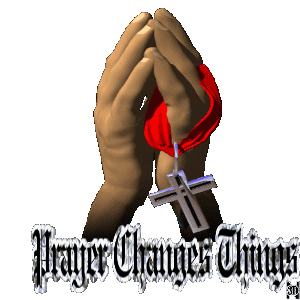 Prayer hands - Hands together during prayer with a cross hanging from them. Beautiful picture!