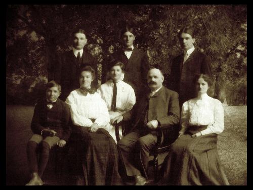 Great Aunts and Uncles and Grandfather and Great G - the 1st man in back rom from left is my Grandfather. The older man in the front is my Great Grandfather. All the rest are my renown great Aunts and Uncles!